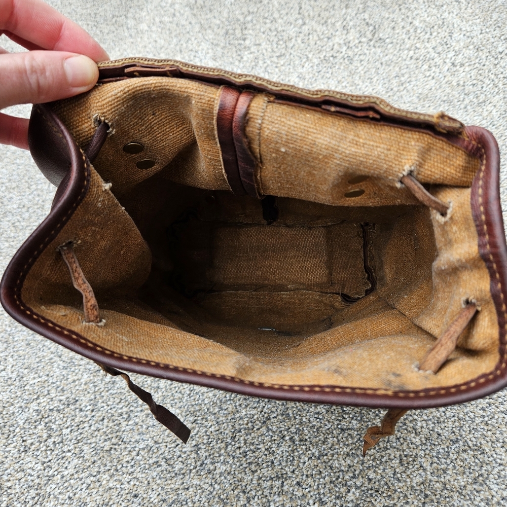Vintage Camel Tooled Leather Brown Backpack India Unique Flap Top Bag Purse - Picture 13 of 16